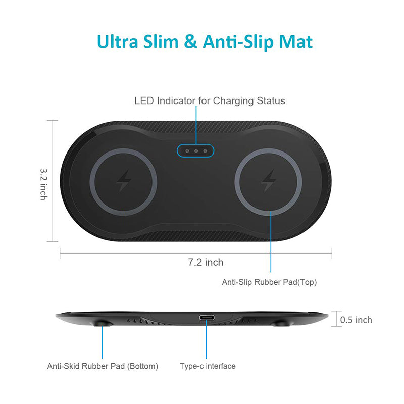 Fast Dual Wireless Charger – Simple & Fast Power Up Now.