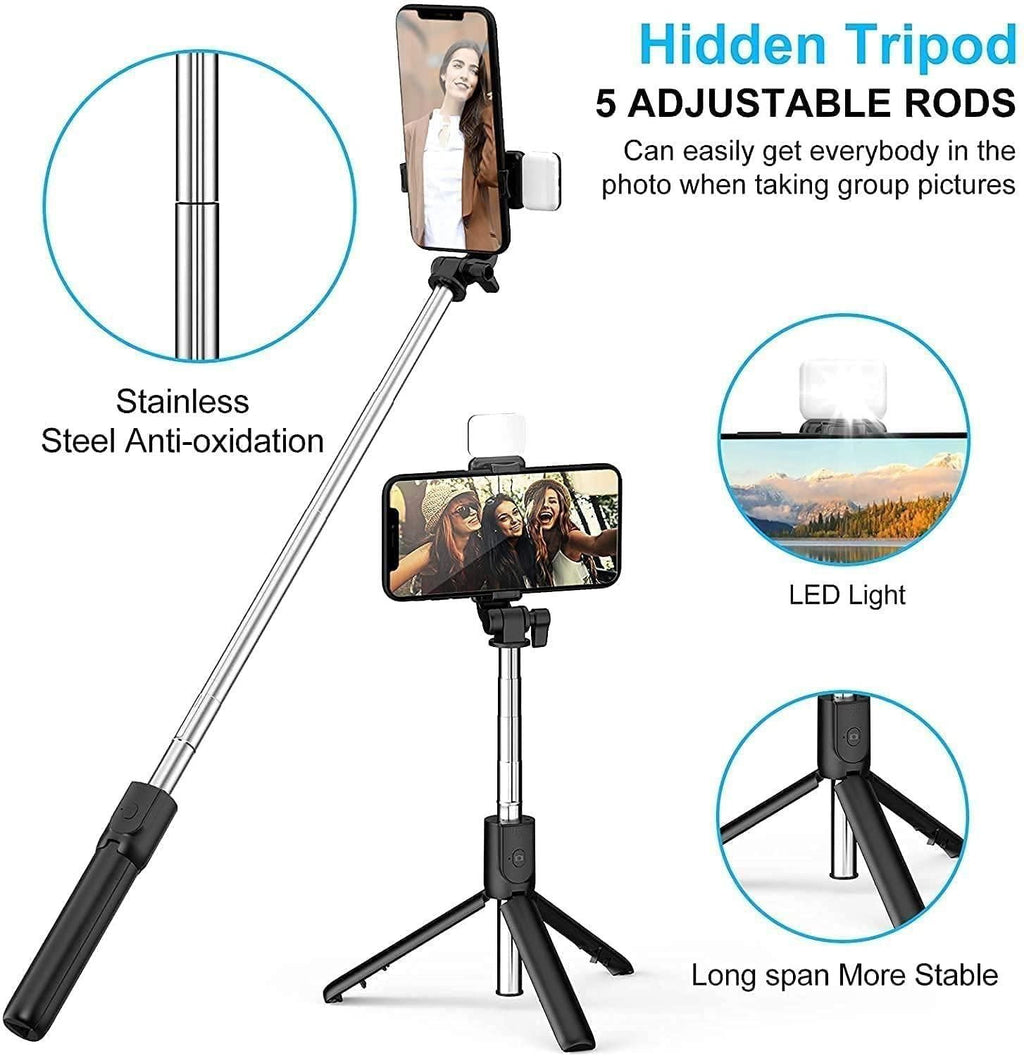 Portable 3-in-1 Selfie Stick Tripod for Creators